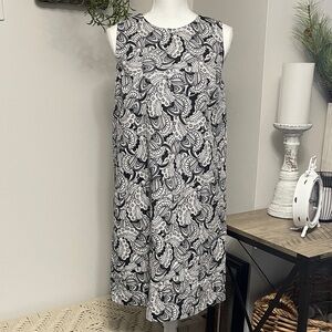 Brooks Brothers Black and White Paisley Mini Dress